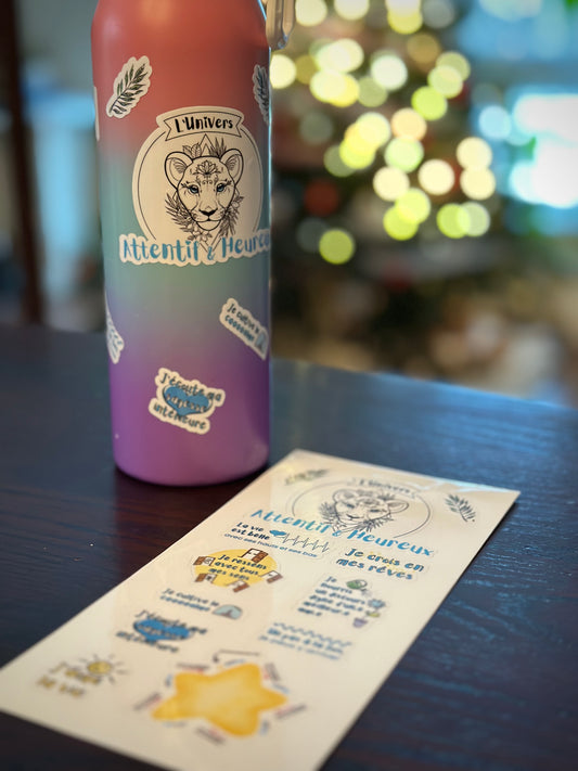 Feuillet éducatif – Autocollants inspirants Attentif & Heureux