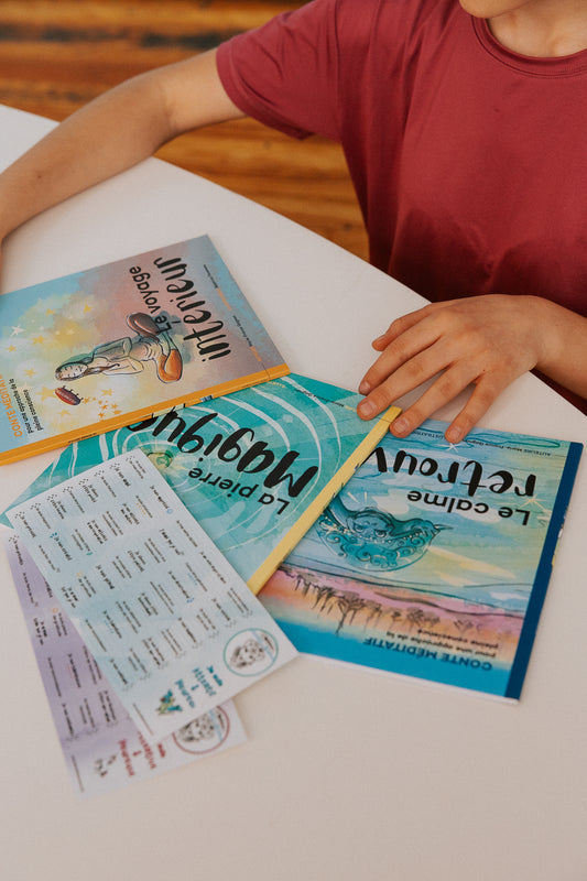 Ensemble cadeau - 3 livres & étiquettes