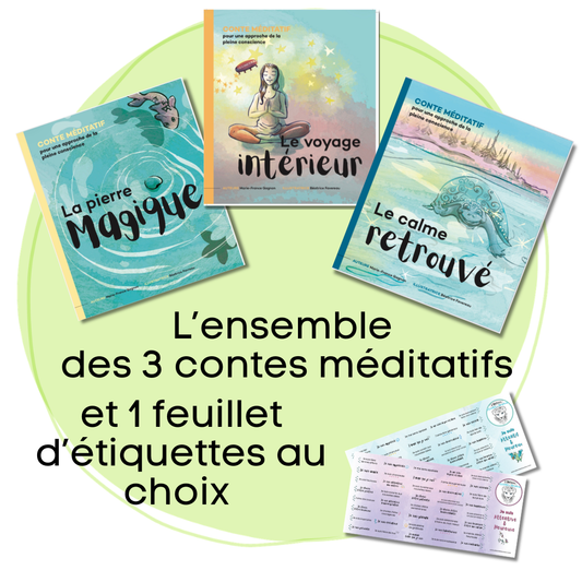 Ensemble cadeau - 3 livres & étiquettes